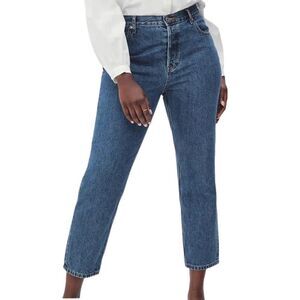Everlane Dark Wash The Curvy 90s Cheeky Straight Cropped Jeans Size 31